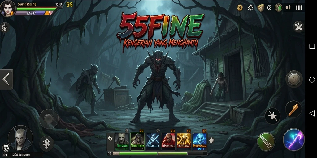 Screenshot gameplay menyeramkan dari 55FIVE yang penuh ketegangan.