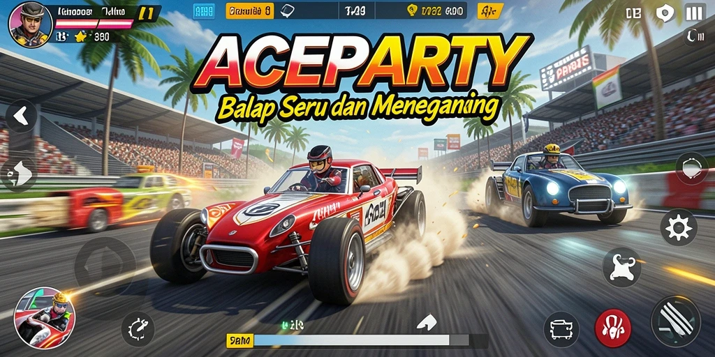 Gameplay menarik dengan mobil balap yang cepat dan trek menantang.