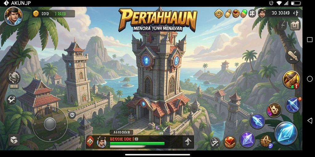 Screenshot gameplay menara pertahanan yang mengasyikkan.