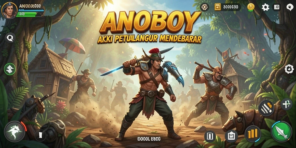 Tampilan seru gameplay ANOBOY dengan aksi mendebarkan.