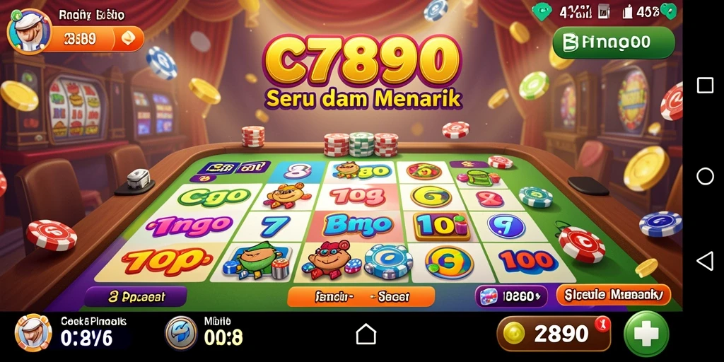 Tampilan gameplay seru dalam C7890 yang menampilkan momen permainan Bingo.