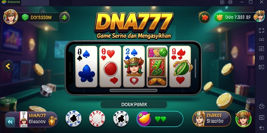 Tampilan gameplay Domino yang seru dan interaktif.