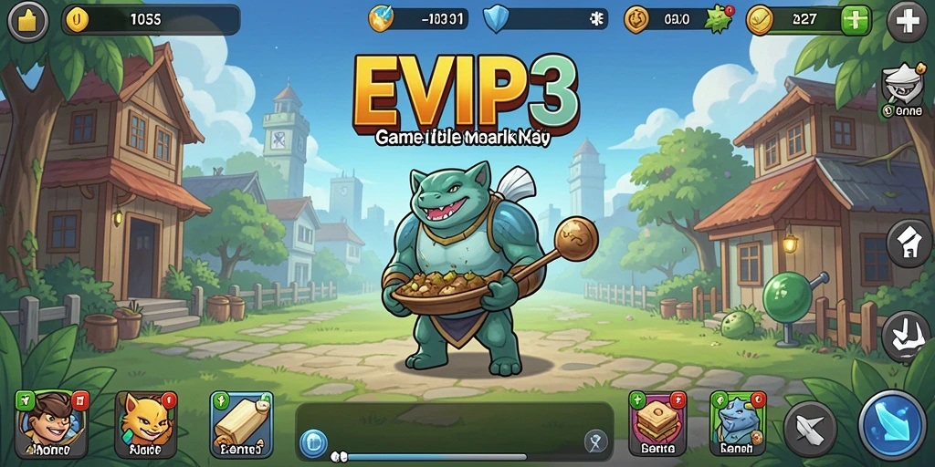 Tampilan gameplay Idle yang menarik dalam EVIP3.