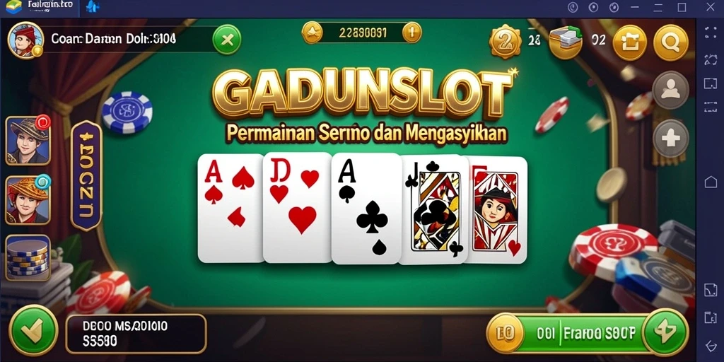 Screenshot GADUNSLOT menampilkan keseruan gameplay Domino yang mendebarkan.