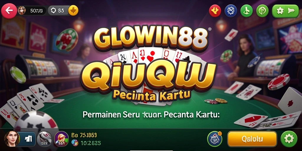 Screenshot GLOWIN88 menunjukkan gameplay QiuQiu yang seru dan interaktif.