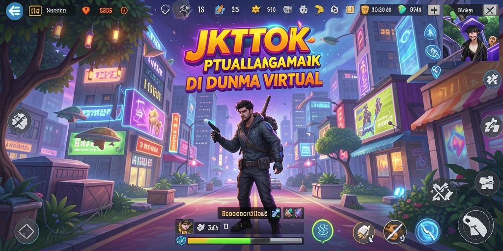 Gameplay JKTOK yang seru dengan elemen petualangan.
