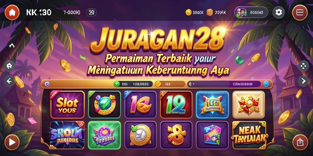 Tampilan gameplay Slot JURAGAN28 yang menarik dan dinamis.