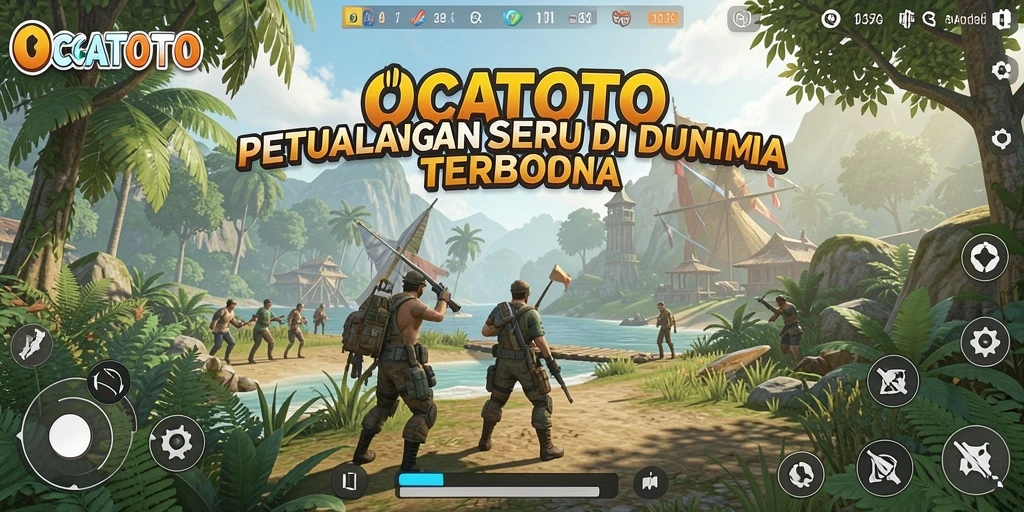 Tampilan gameplay OCATOTO yang memukau saat menjelajahi dunia terbuka.