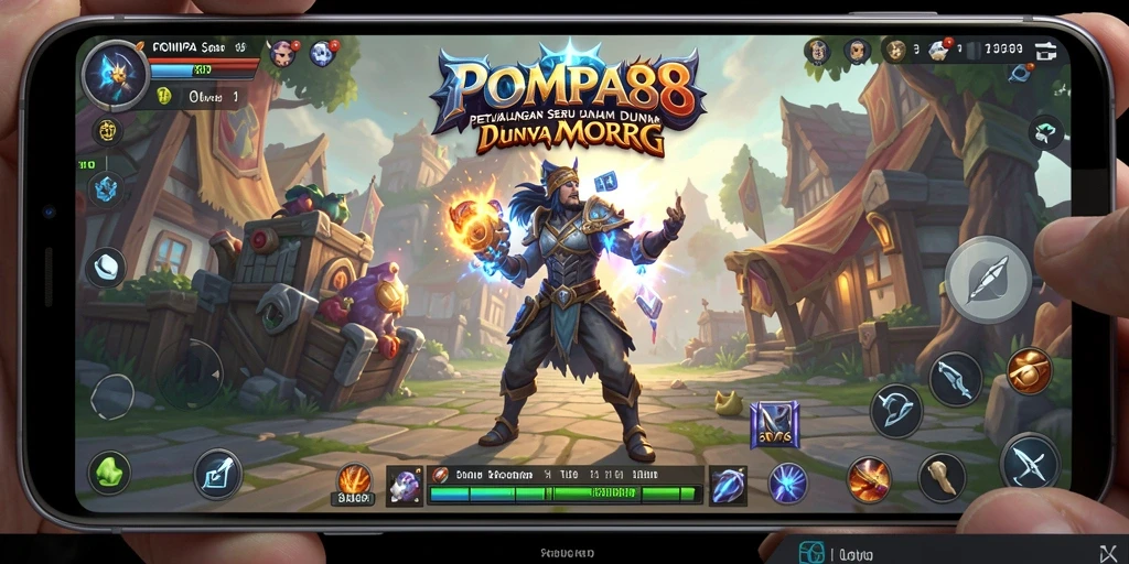 Screenshot gameplay POMPA88 yang menunjukkan dunia MMORPG yang mengesankan.