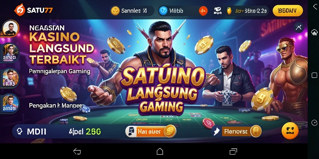 Screenshot SATU77 menampilkan dealer langsung dan permainan yang seru.