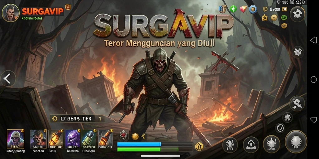 Gameplay menegangkan SURGAVIP dengan momen horor intens.