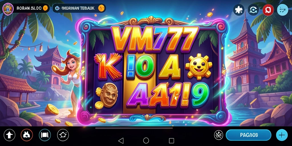 Tampilan menarik dari gameplay VM777 yang penuh warna.